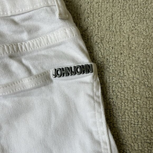 John John Womens White Skinny Jeans Tight Pants High Waist Brazil Petite Size 22 - Picture 8 of 10